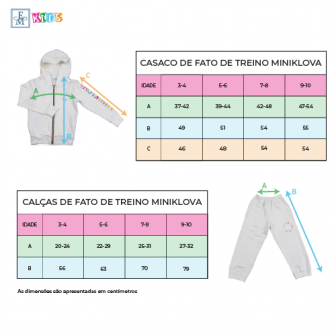 Casaco com Capuz + Calças de Fato de Treino BRANCO 5-6 anos MINIKLOVA